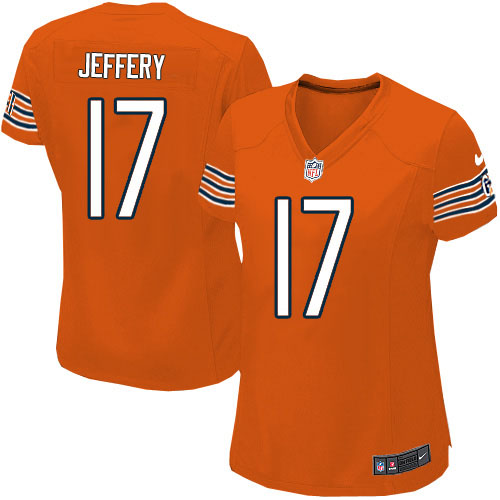 Women's Limited Alshon Jeffery Nike Jersey Orange Alternate - #17 NFL Chicago Bears